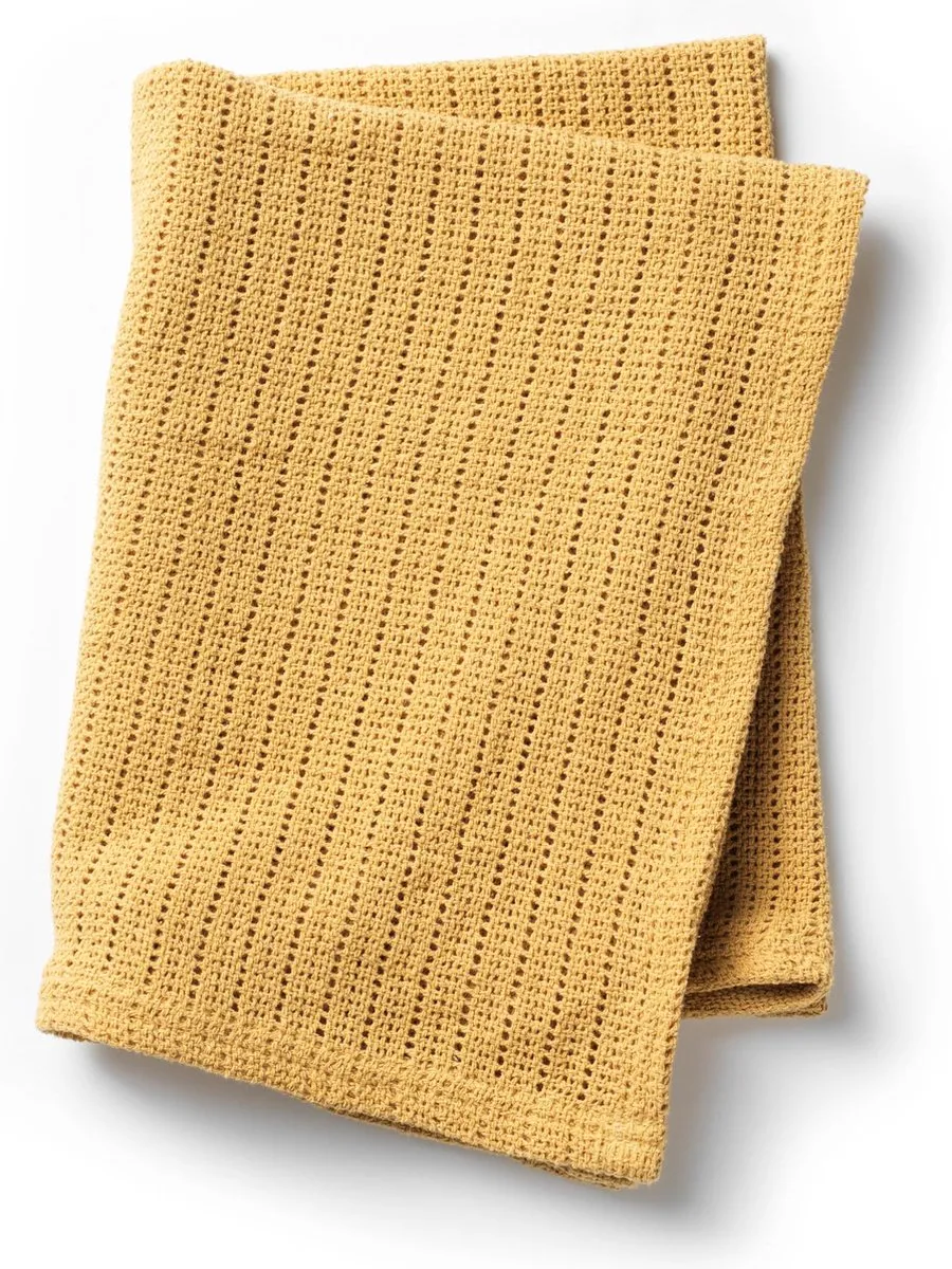 Elodie Cellular Baby Dekentje Gold 75x100cm