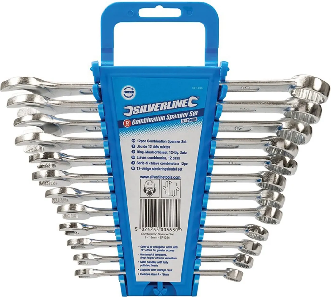 Silverline Steekringsleutelset 12-delig 8-19mm