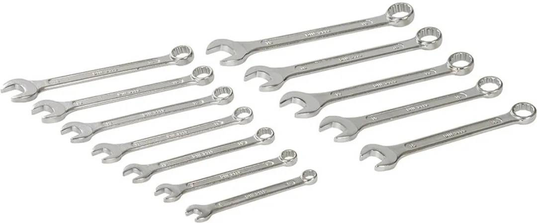 Silverline Steekringsleutelset 12-delig 8-19mm - Vanadiumstaal
