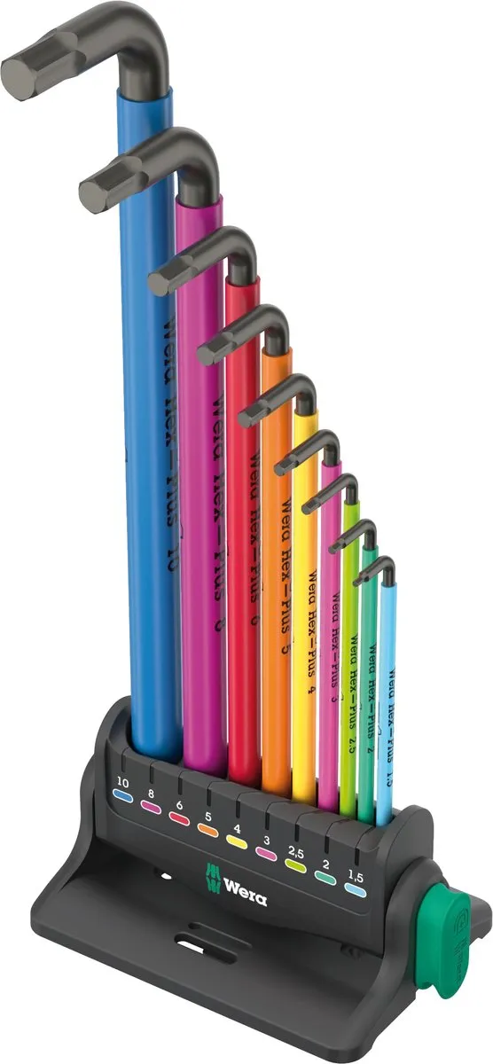 Wera 950/9 Hex-Plus Inbus Haakse Schroevendraaierset 1.5-8mm - Multicolor