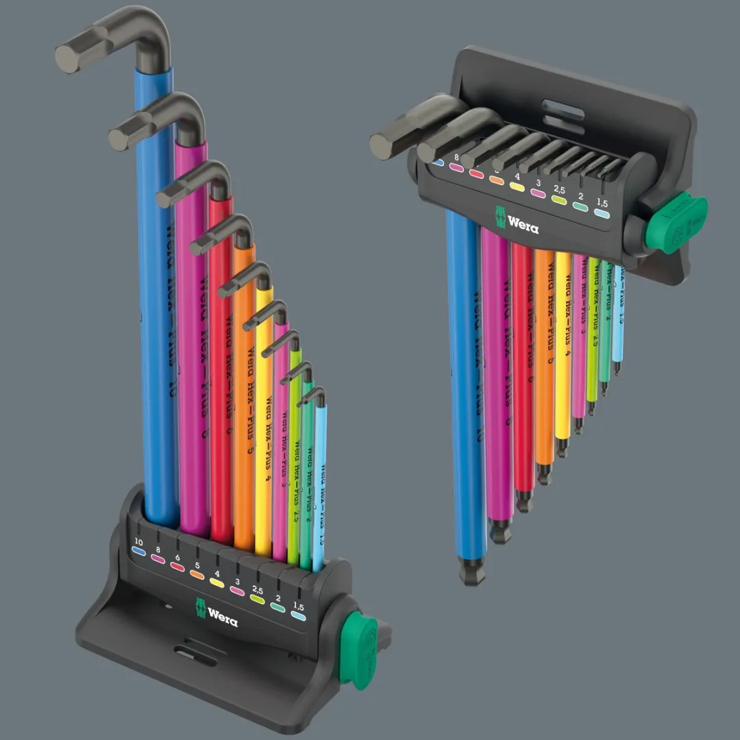 Wera 950/9 Hex-Plus Inbus Haakse Schroevendraaierset 1.5-8mm - Multicolor