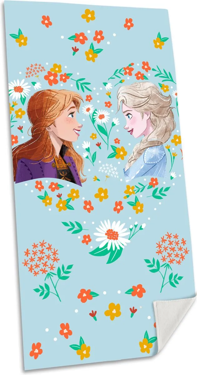 Disney Frozen Badcape & Strandlaken - Lichtblauw - 2 Stuks