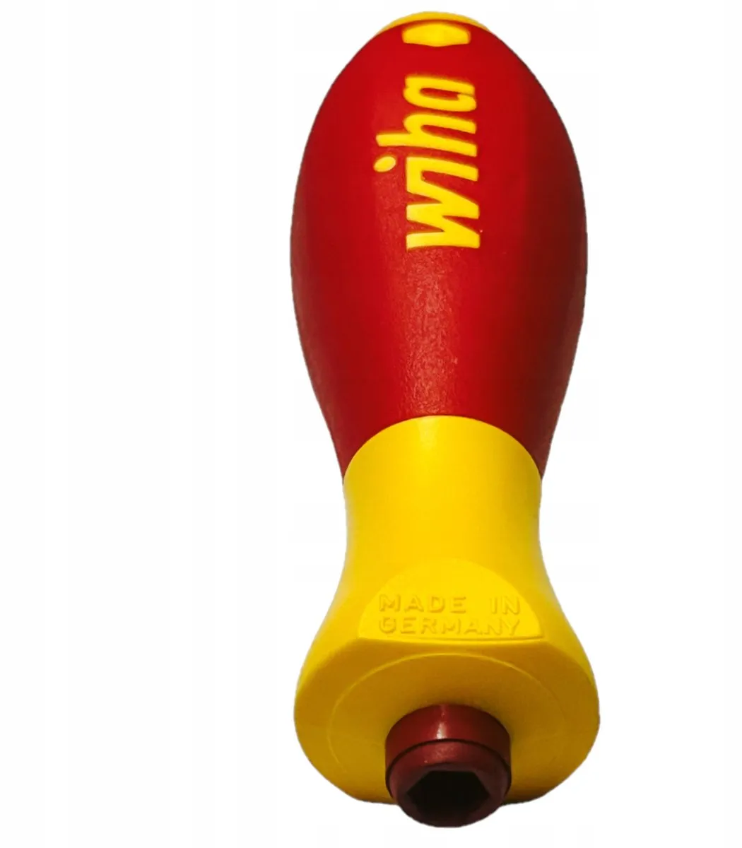 Wiha 283103 Schroevendraaier Handvat met Bit Houder - Geel/Rood