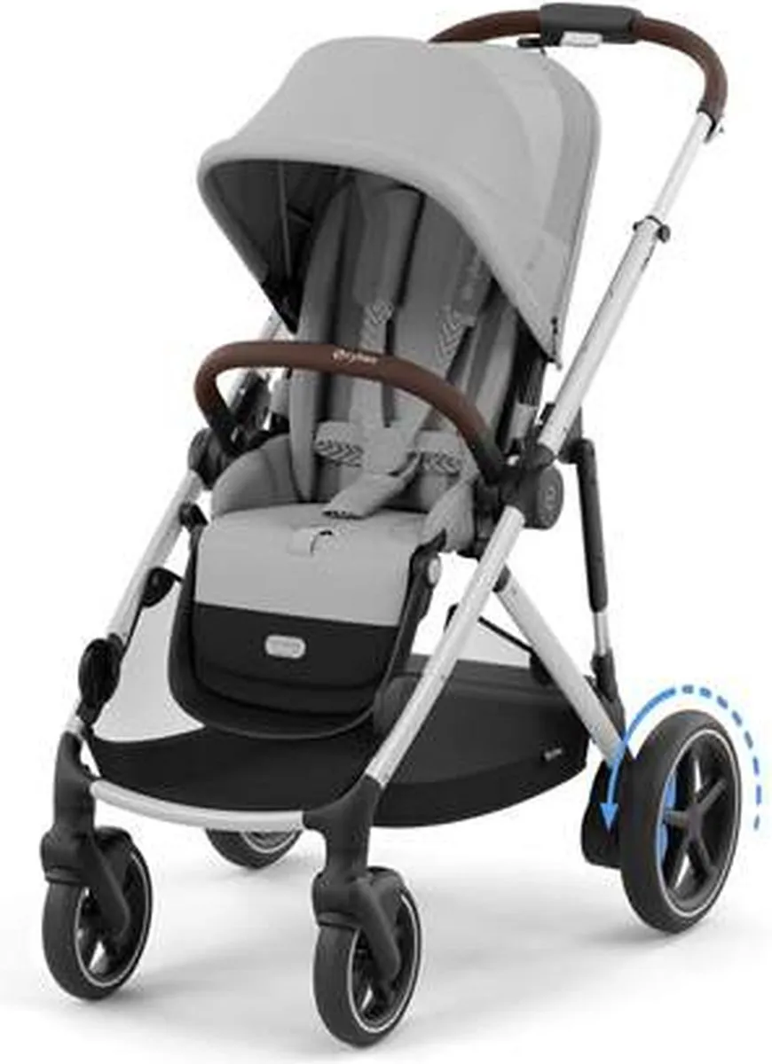 Cybex e-Gazelle S - Kinderwagen - Stone Grey - Silver Frame