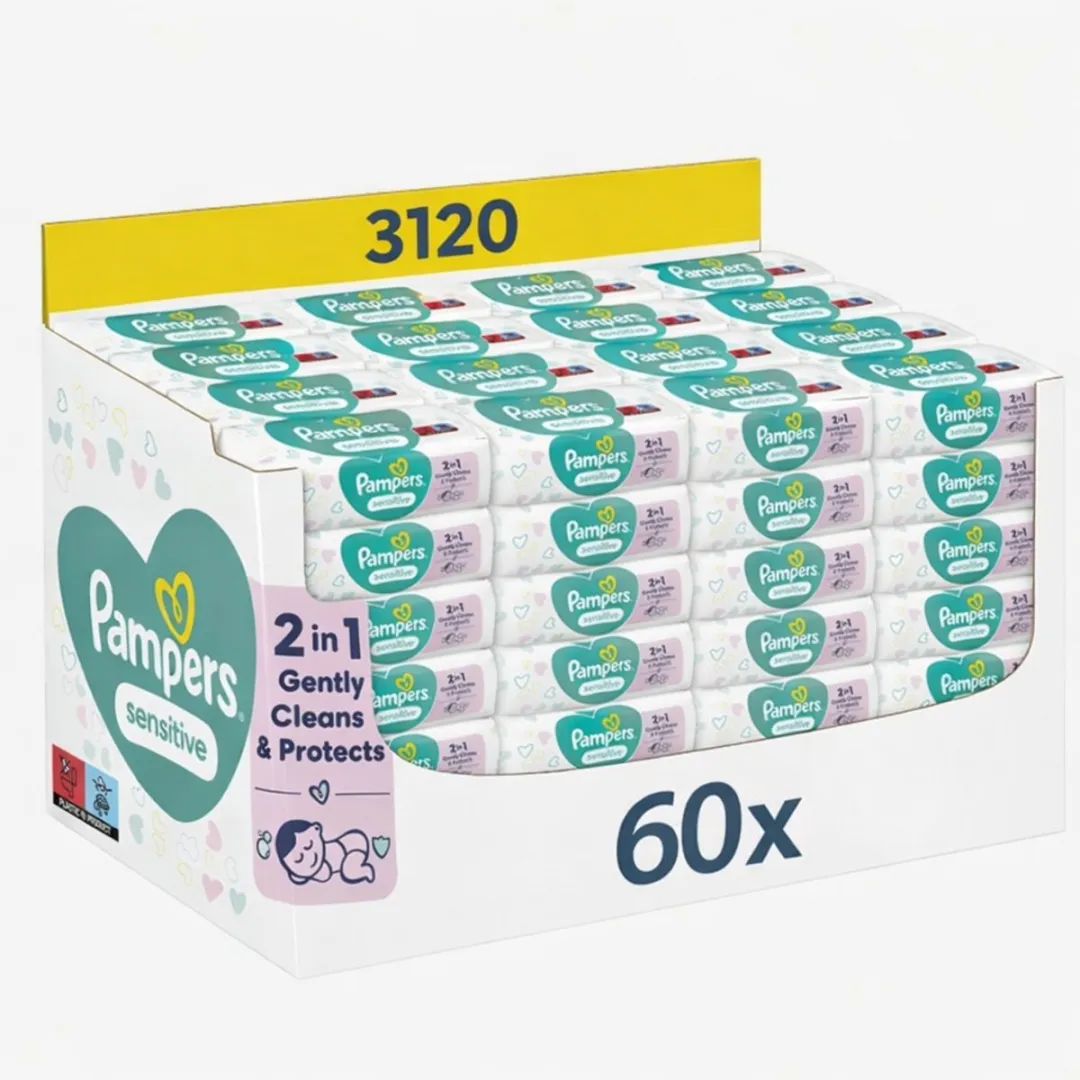 Pampers Sensitive Babydoekjes 3120 Stuks