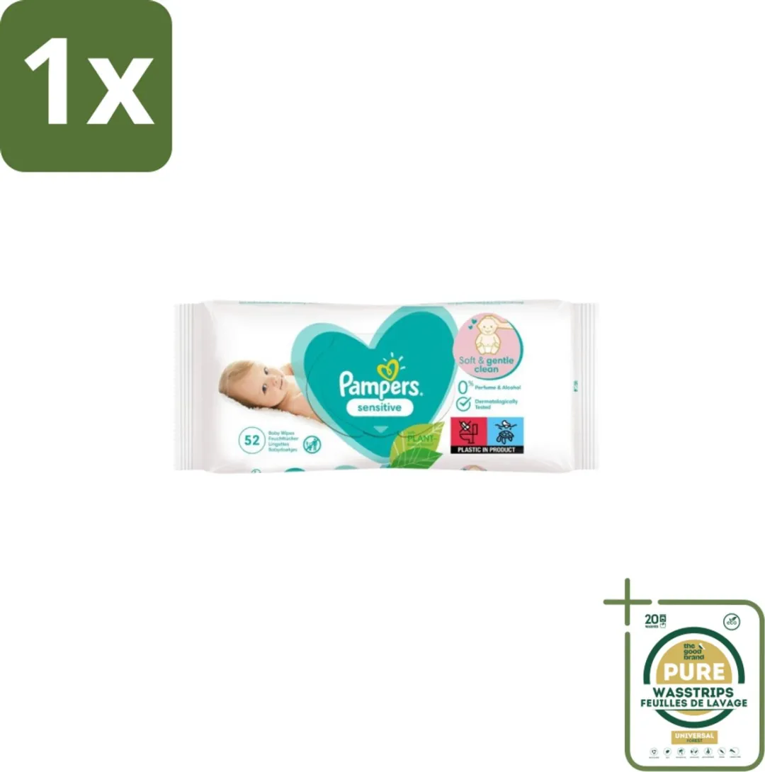 Pampers Babydoekjes Sensitive 52 Stuks