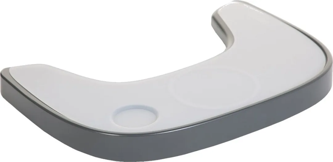 Childhome - Evolu Eettablet voor Kinderstoel - Antraciet - ABS - Inclusief Siliconen Placemat