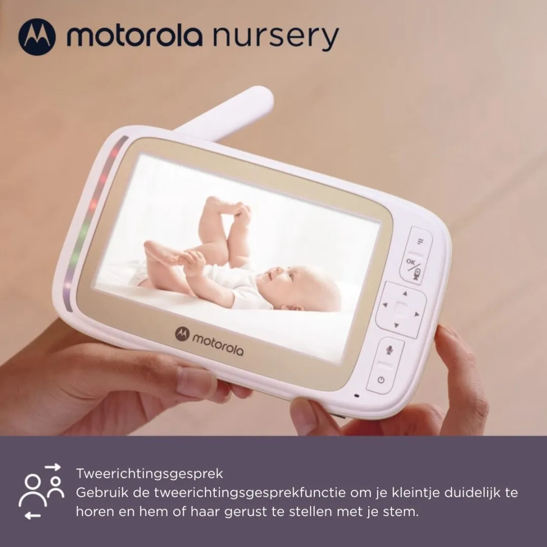 Motorola VM45 CONNECT Babyfoon - 5 inch Wifi Camera - Wit
