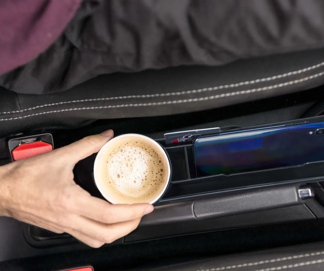 Dunlop Autostoel Organizer - Cupholder - Zwart