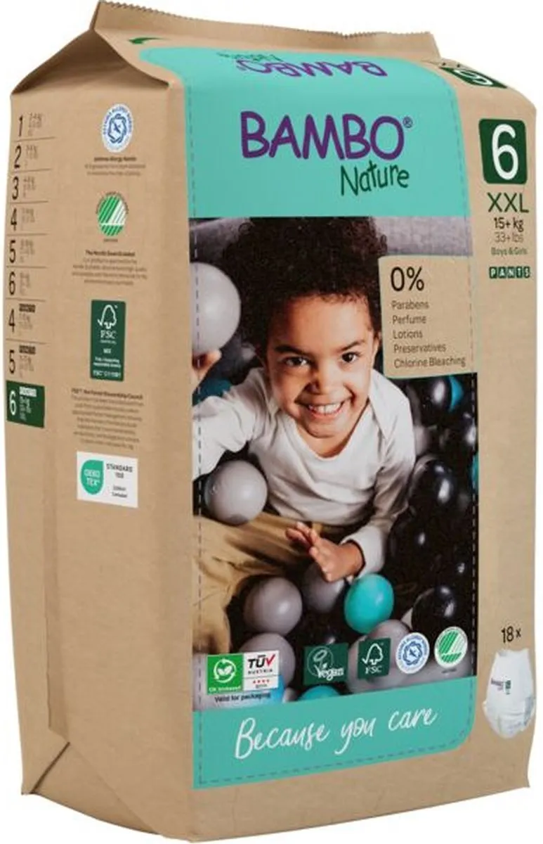 BAMBO Nature Luierbroekjes Maat 6 18 Stuks