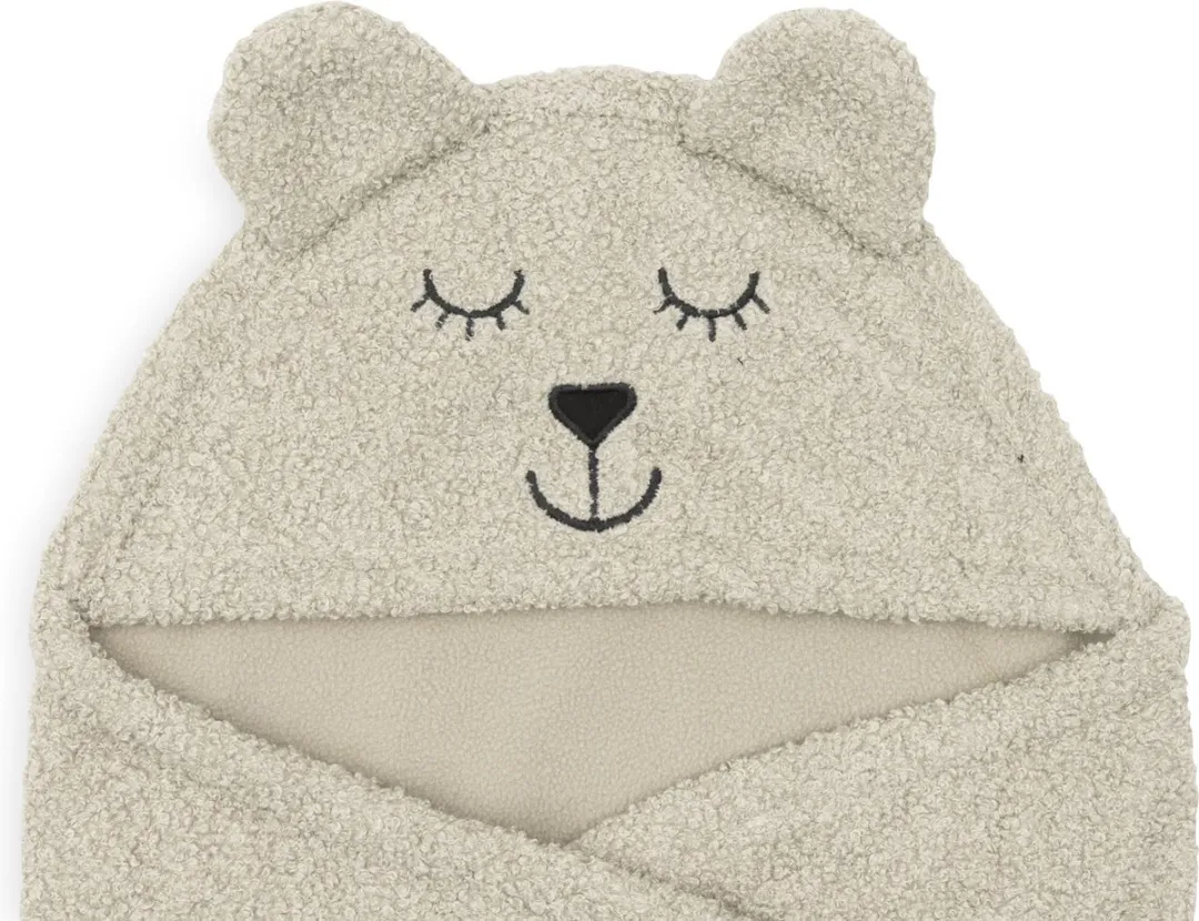 Jollein Wikkeldeken Bear Boucle 100x100cm - Olive Green