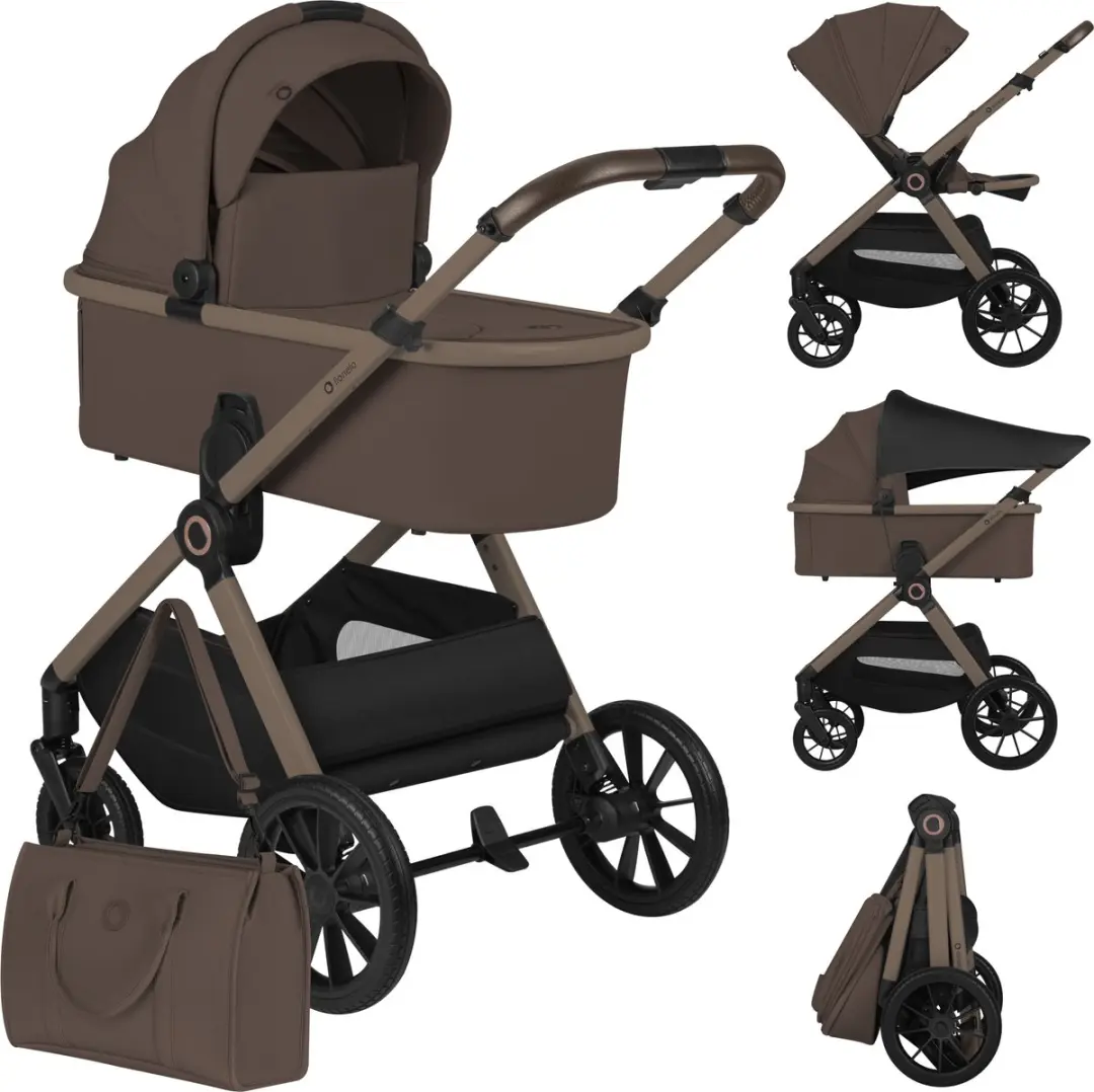 Lionelo Layla Kinderwagen 2-in-1 XXL Set - Bruin