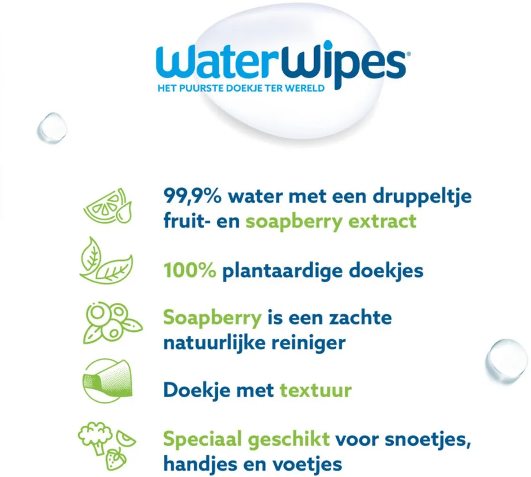 WaterWipes Snoetendoekjes 540 Stuks - 2x9x60