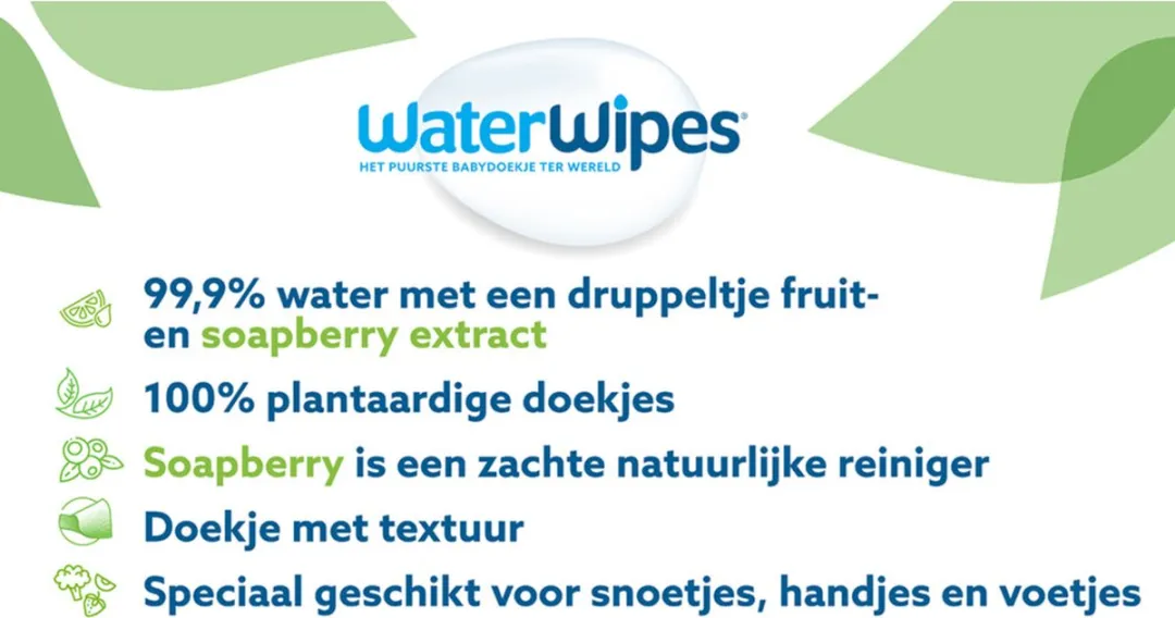 WaterWipes Snoetendoekjes 540 Stuks - 2x9x60