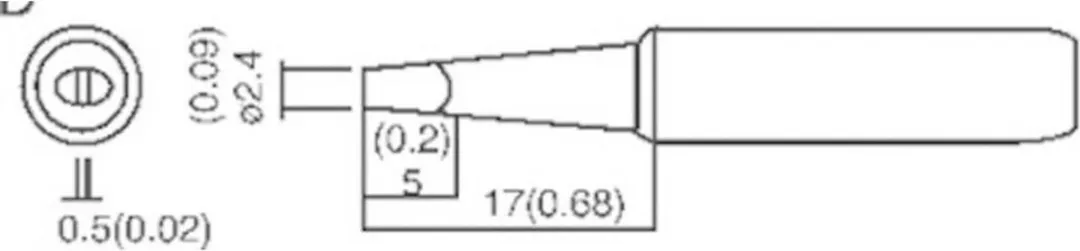 TOOLCRAFT TO-4941105 Soldeerpunt Beitelvorm 2.4mm