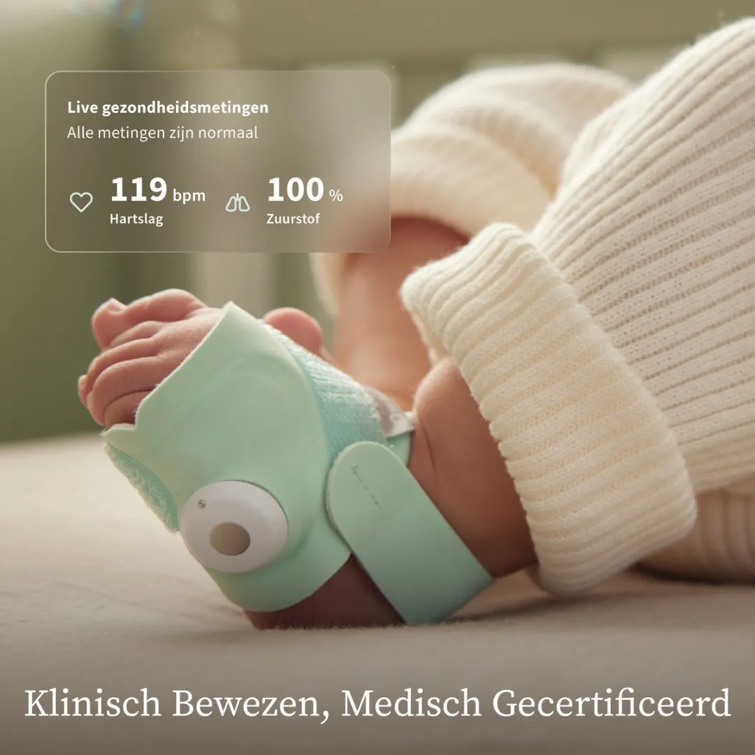 Owlet Dream Duo: Dream Sight™ Camera & Dream sock™ – Medische Baby Monitor met 2K HD Camera en Gezondheidsmeting – Hartslag, Zuurstof & Temperatuur – Roze