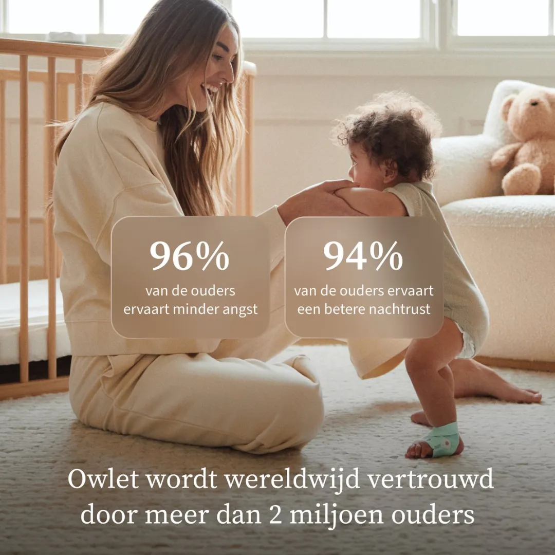 Owlet Dream Duo: Dream Sight™ Camera & Dream sock™ – Medische Baby Monitor met 2K HD Camera en Gezondheidsmeting – Hartslag, Zuurstof & Temperatuur – Roze