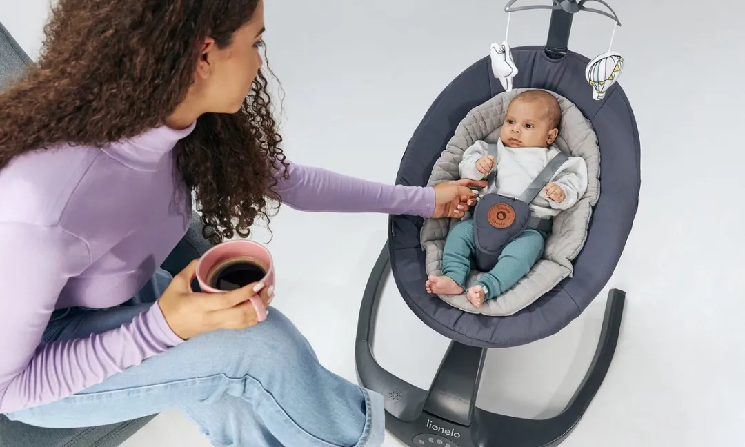 Lionelo Rina Babyschommel 2-in-1 - Grijs