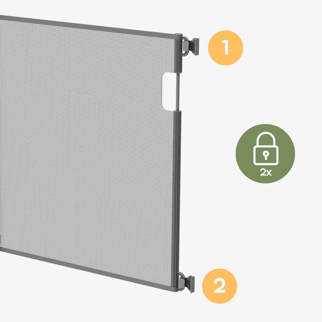 Tulano Guardian 1.8 Uittrekbare Veiligheidsbarrière 180cm - Grijs
