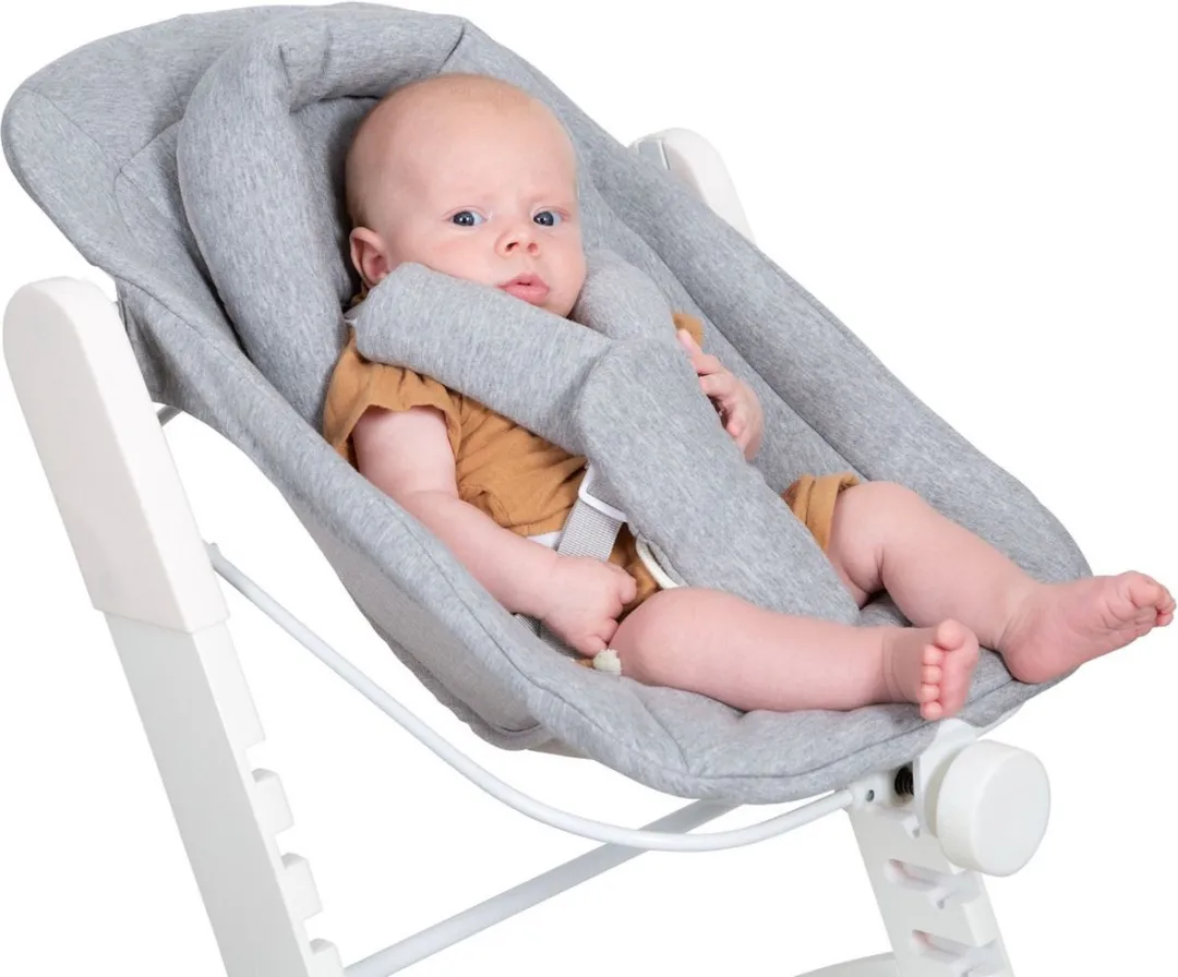 Childhome Evosit Newborn Zitje - Wit/Grijs - Jersey Hoes Inclusief