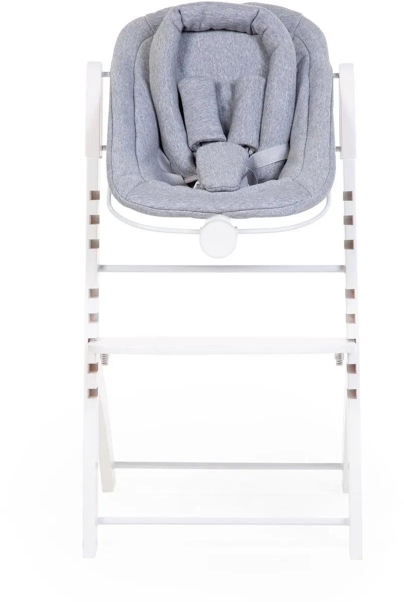 Childhome Evosit Newborn Zitje - Wit/Grijs - Jersey Hoes Inclusief