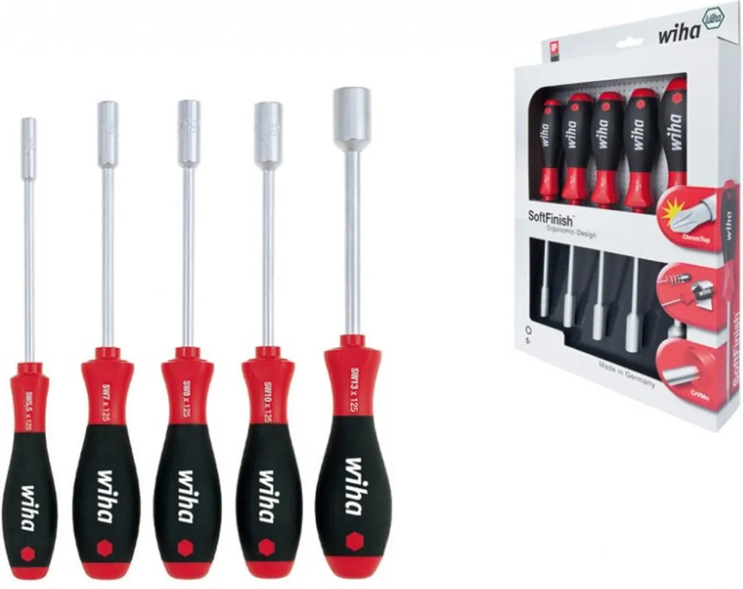 Wiha Softfinish Zeskantdopsleutel 5-delig