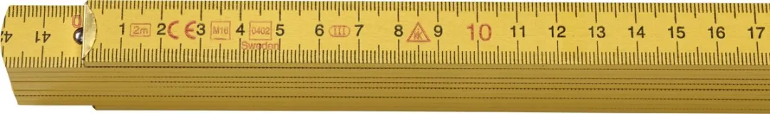 Hultafors H4010G DU Duimstok - Hout - 2m - Geel - afbeelding 6 van 6