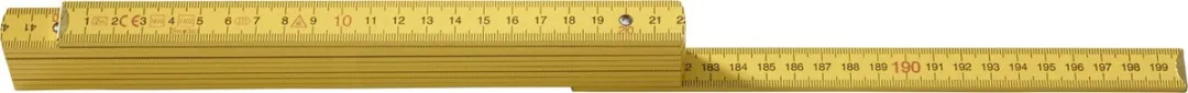 Hultafors H4010G DU Duimstok - Hout - 2m - Geel - afbeelding 4 van 6