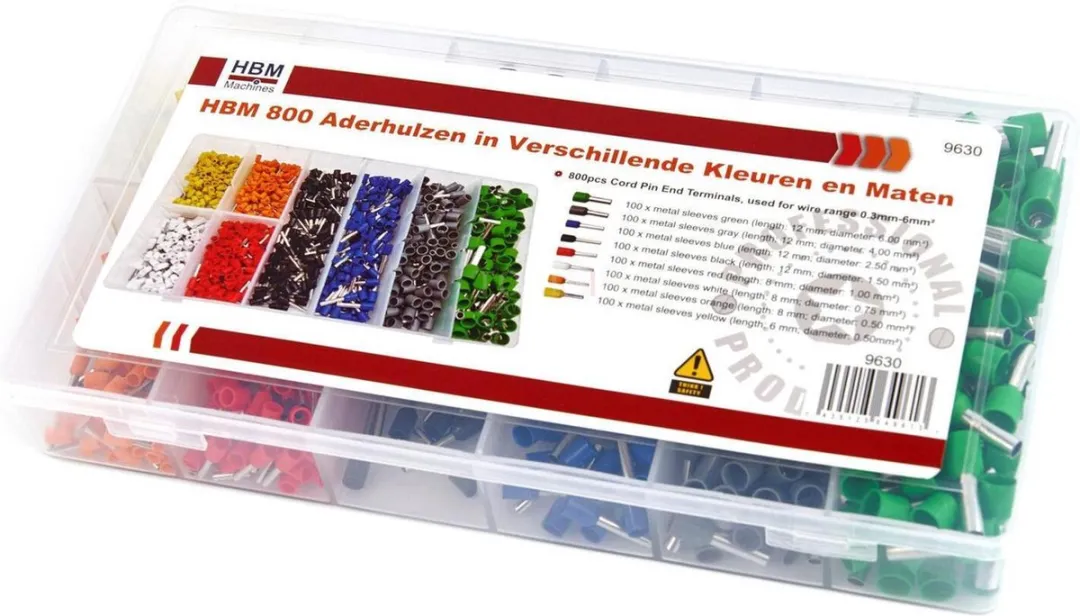 HBM 800 Aderhulzen - Verschillende kleuren en maten