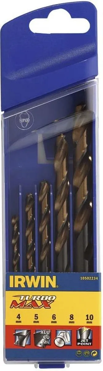 Irwin HSS Turbomax Borenset 5-delig 4/5/6/8/10mm