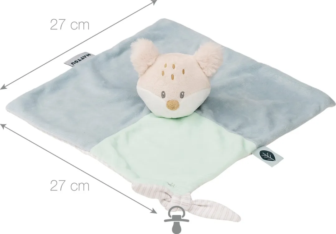 Nattou FLO Ernest & Oli Knuffeldoekje 40cm - Munt Groen