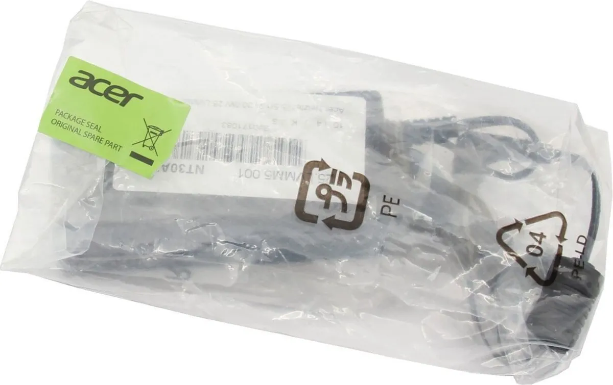 Acer AP.0300A.002 Oplader 30W - Zwart