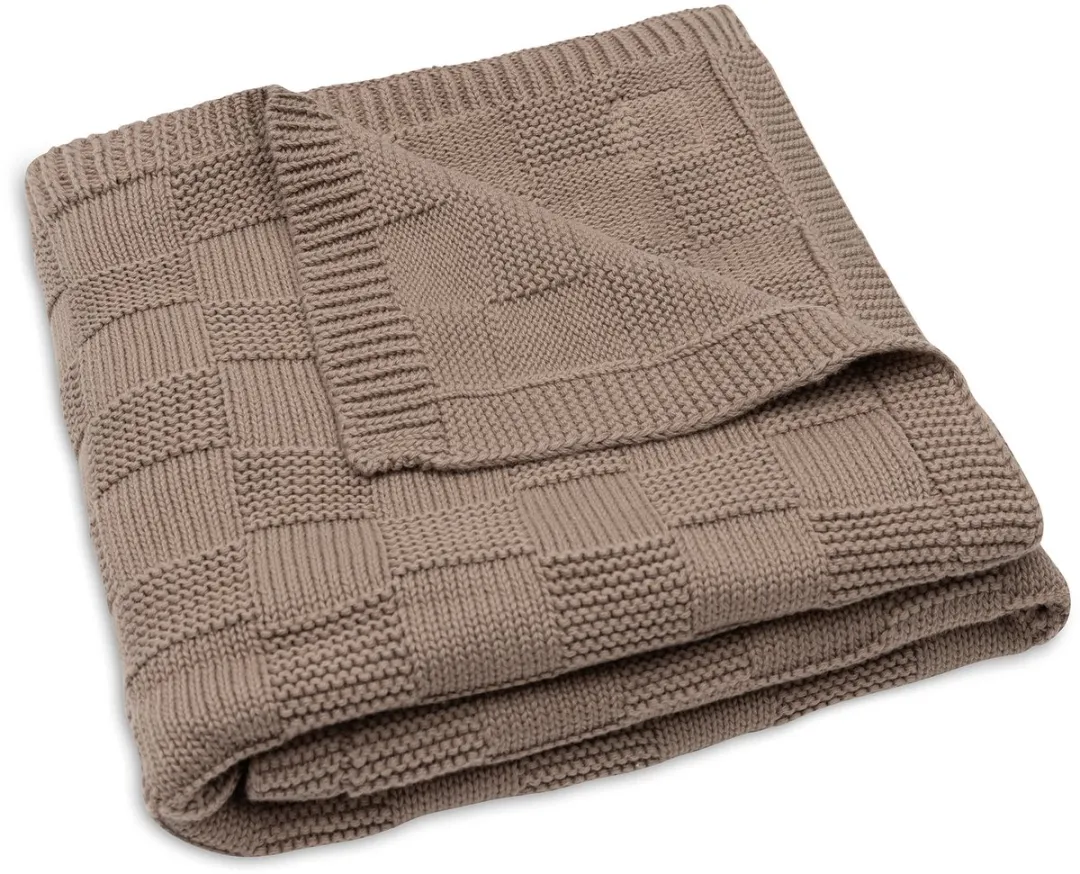 Jollein Baby Deken Wieg 75x100cm Box Knit - Milky Coffee
