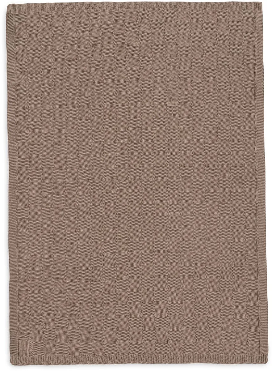 Jollein Baby Deken Wieg 75x100cm Box Knit - Milky Coffee