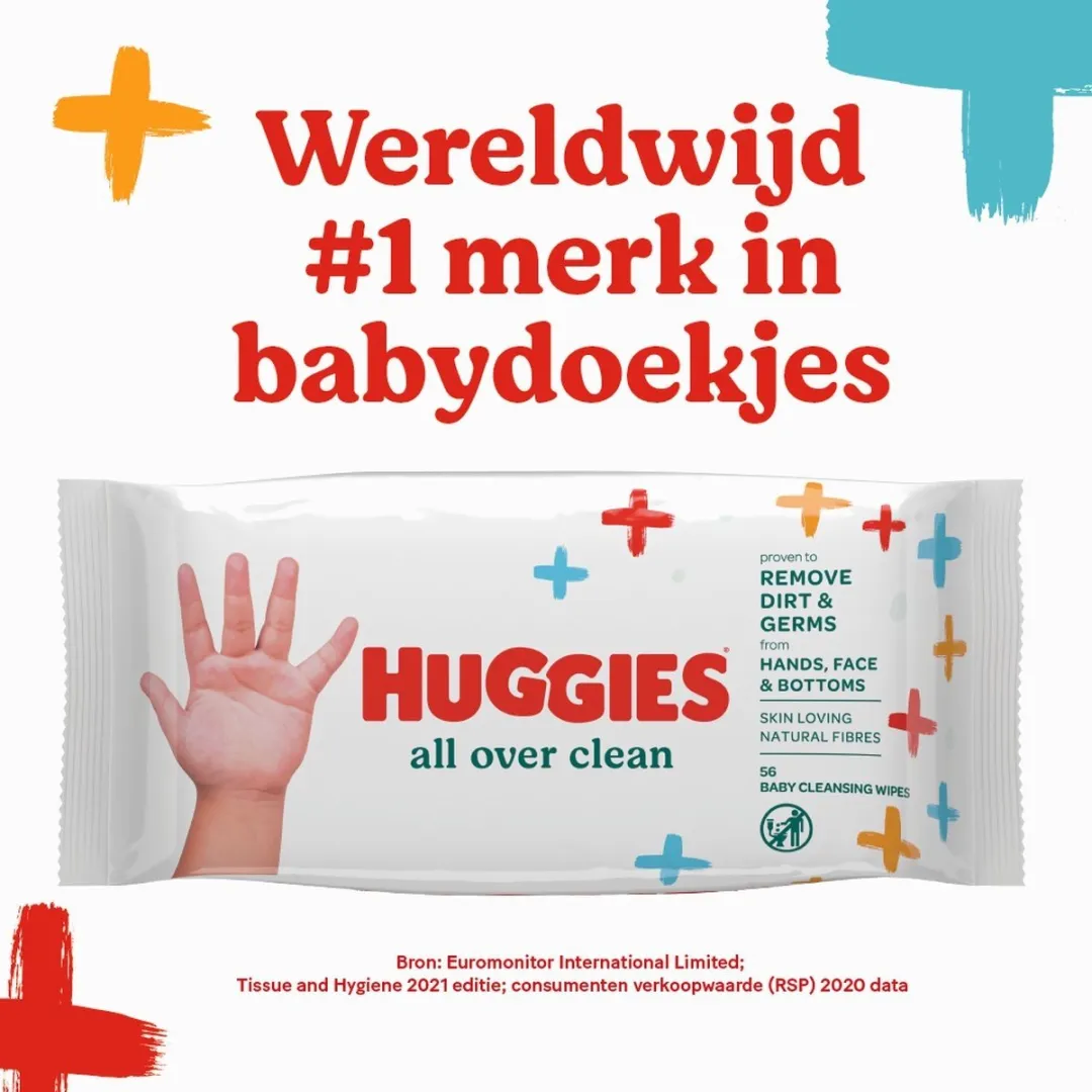 Huggies Billendoekjes All Over Clean 56 stuks - 30x1680