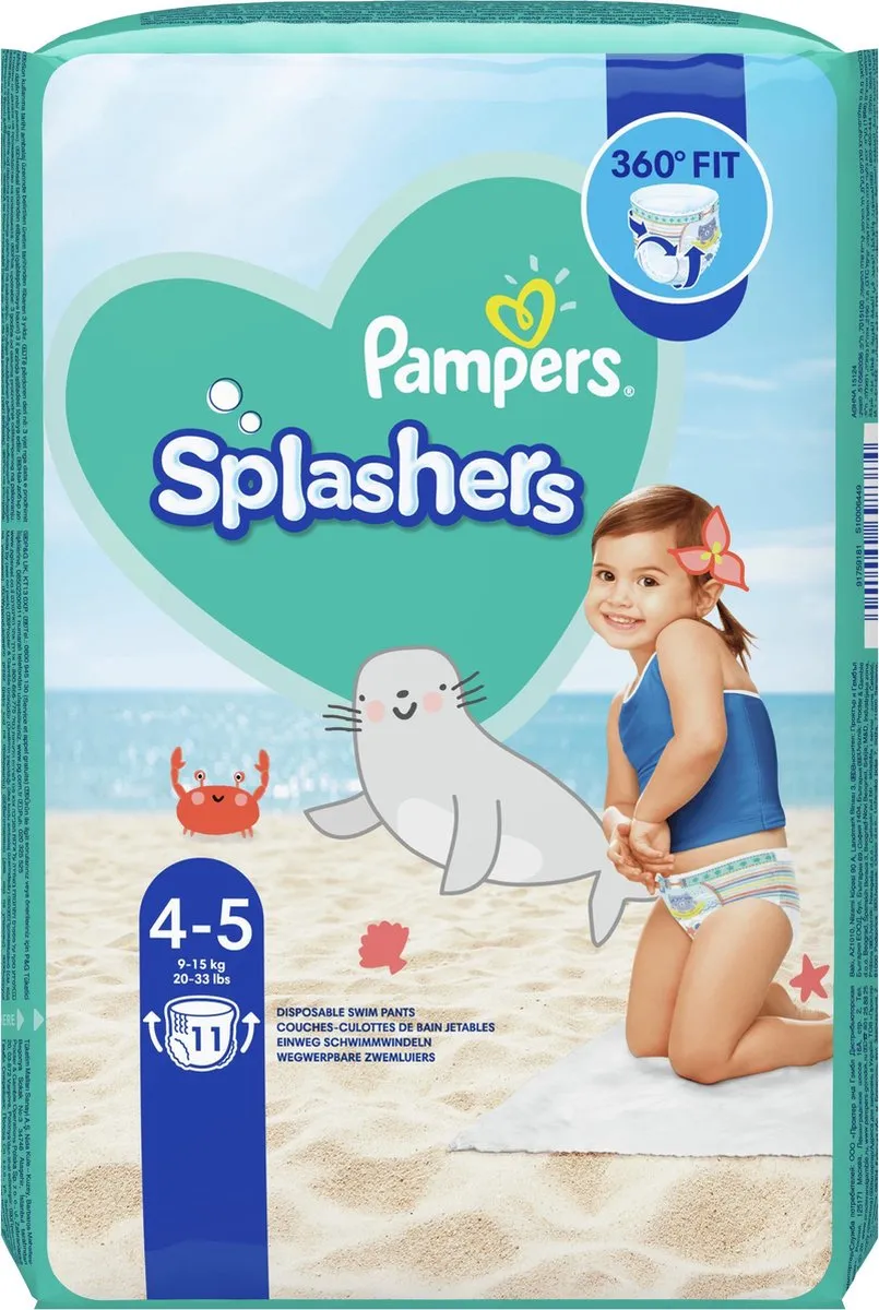Pampers Splashers Maat 4-5 Zwemluiers - 88 Stuks