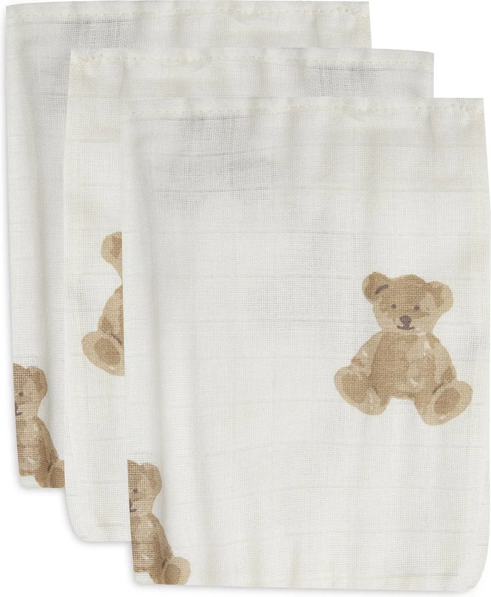 Jollein Baby Washandjes Hydrofiel Teddy Bear
