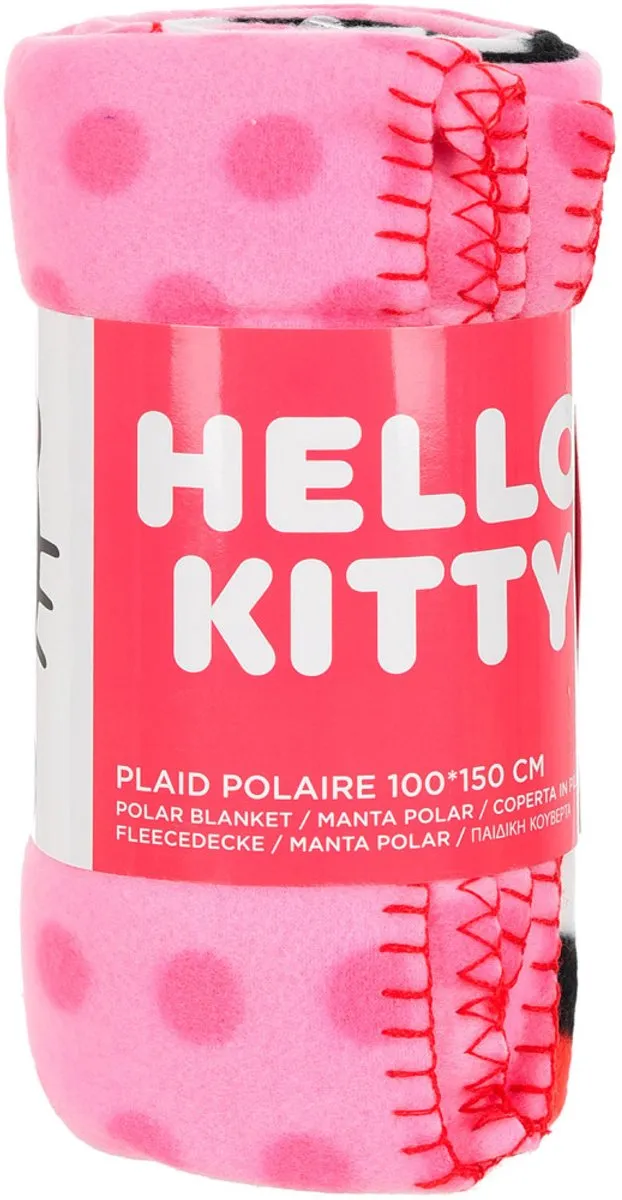 Hello Kitty Fleece Deken 100x150cm - Roze