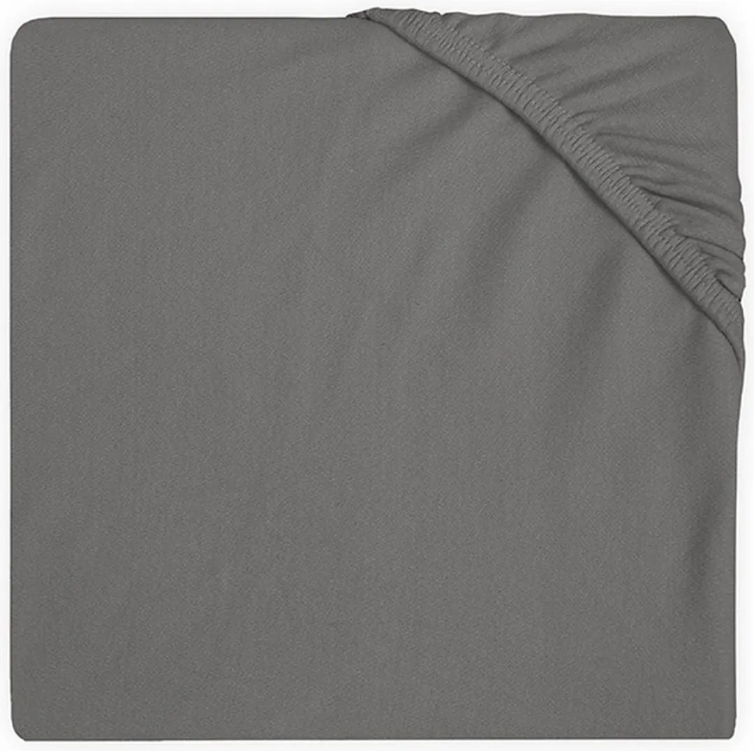 Jollein Baby Hoeslaken Ledikant Jersey Storm Grey 60x120cm