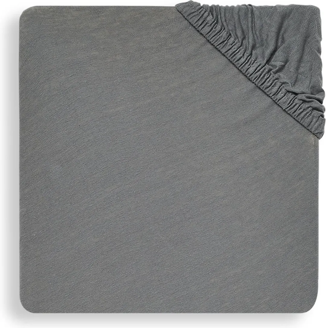 Jollein Baby Hoeslaken Ledikant Jersey Storm Grey 60x120cm