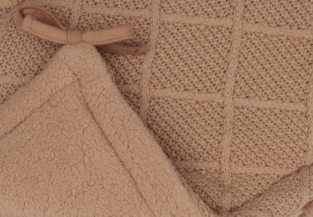 Jollein Boxbumper 180x30cm Check Knit Biscuit