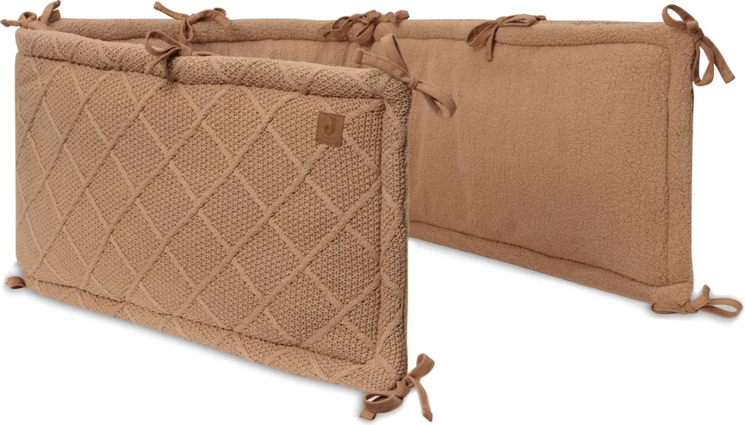 Jollein Boxbumper 180x30cm Check Knit Biscuit