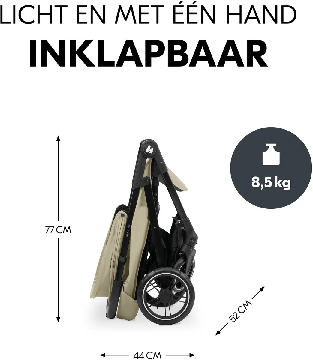 Hauck Shop N Care Buggy - Olive - Opvouwbaar 1-hand