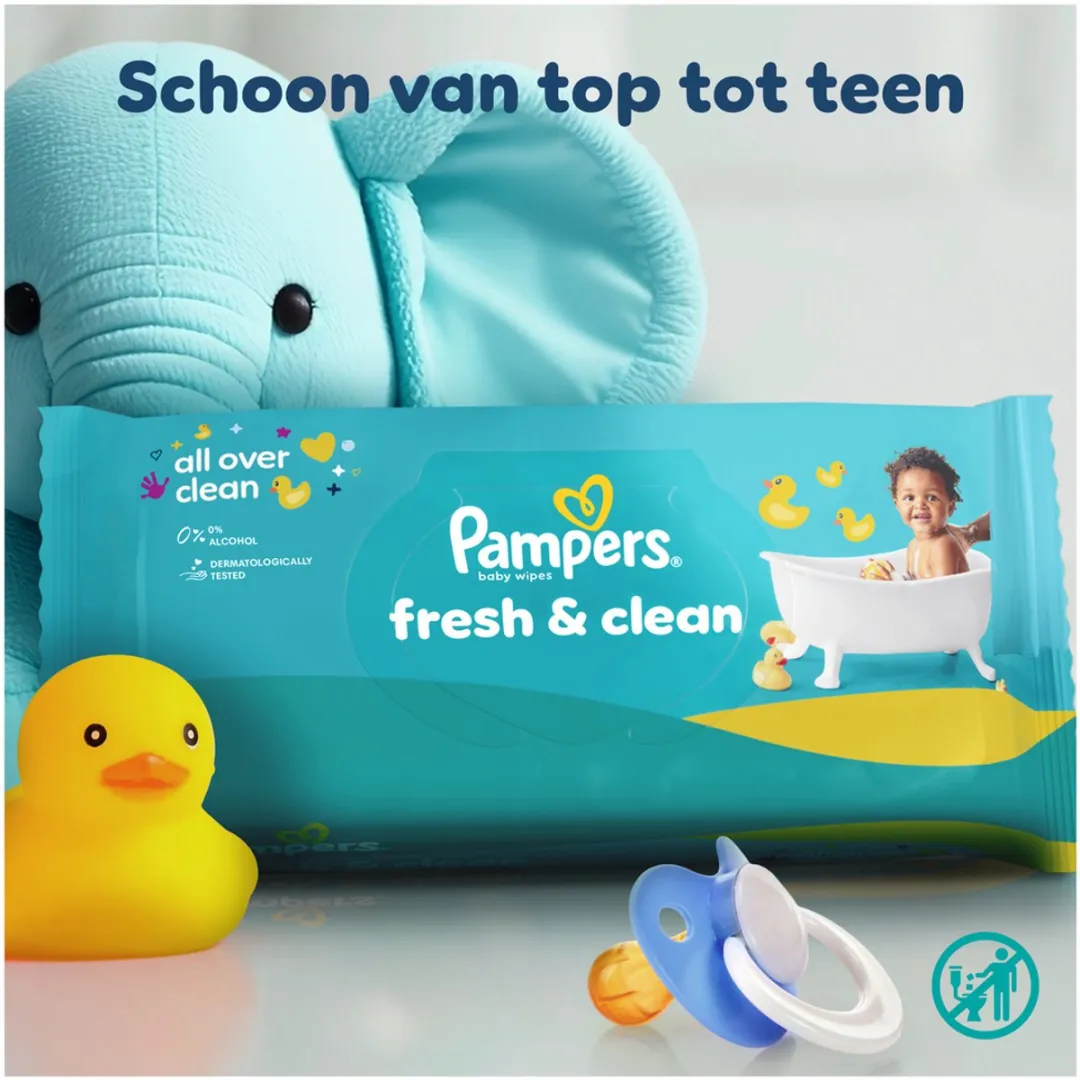 Pampers Fresh Clean Babydoekjes - 1200 Stuks