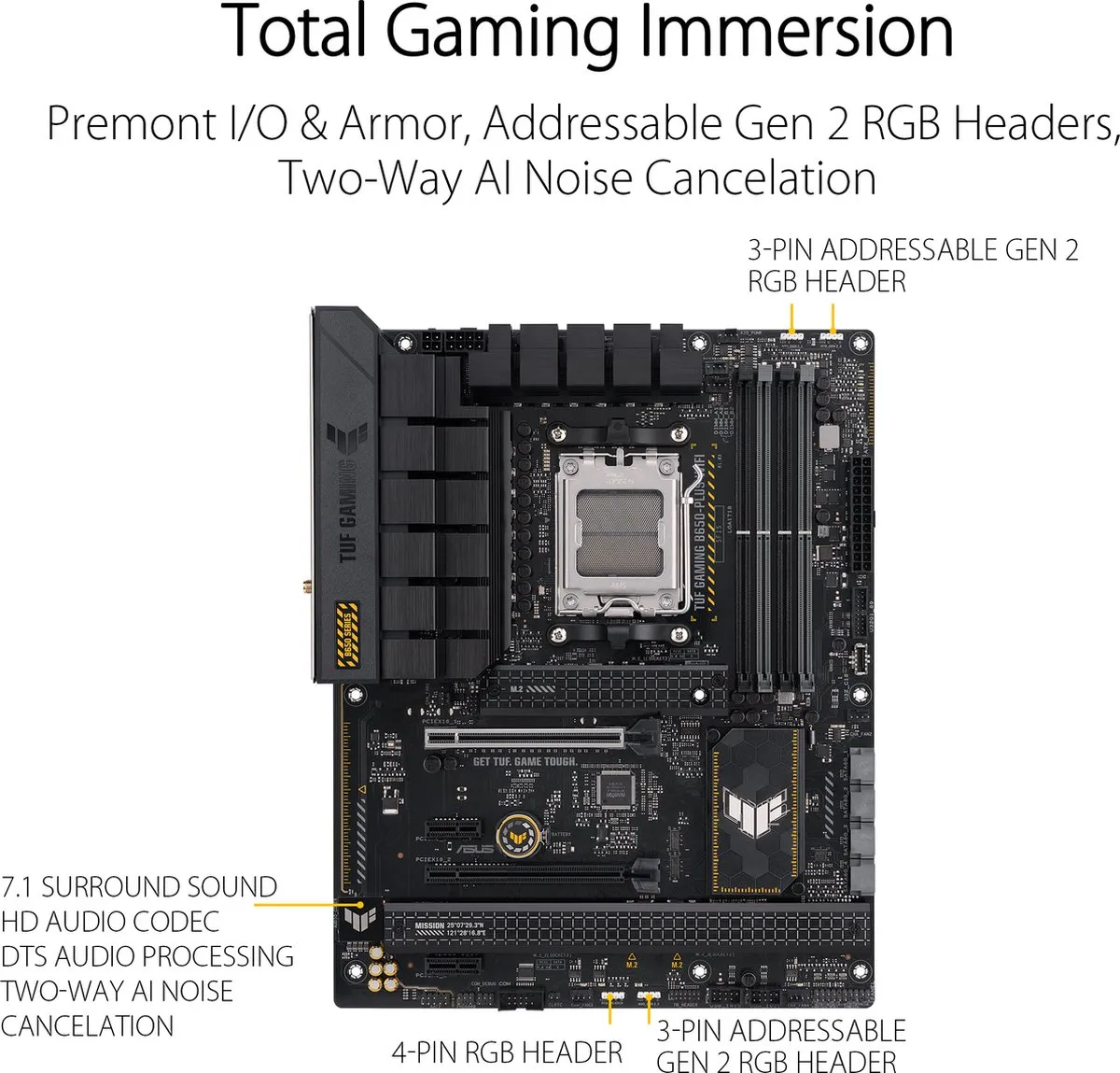 ASUS TUF GAMING B650-PLUS WIFI Moederbord - AM5 - ATX