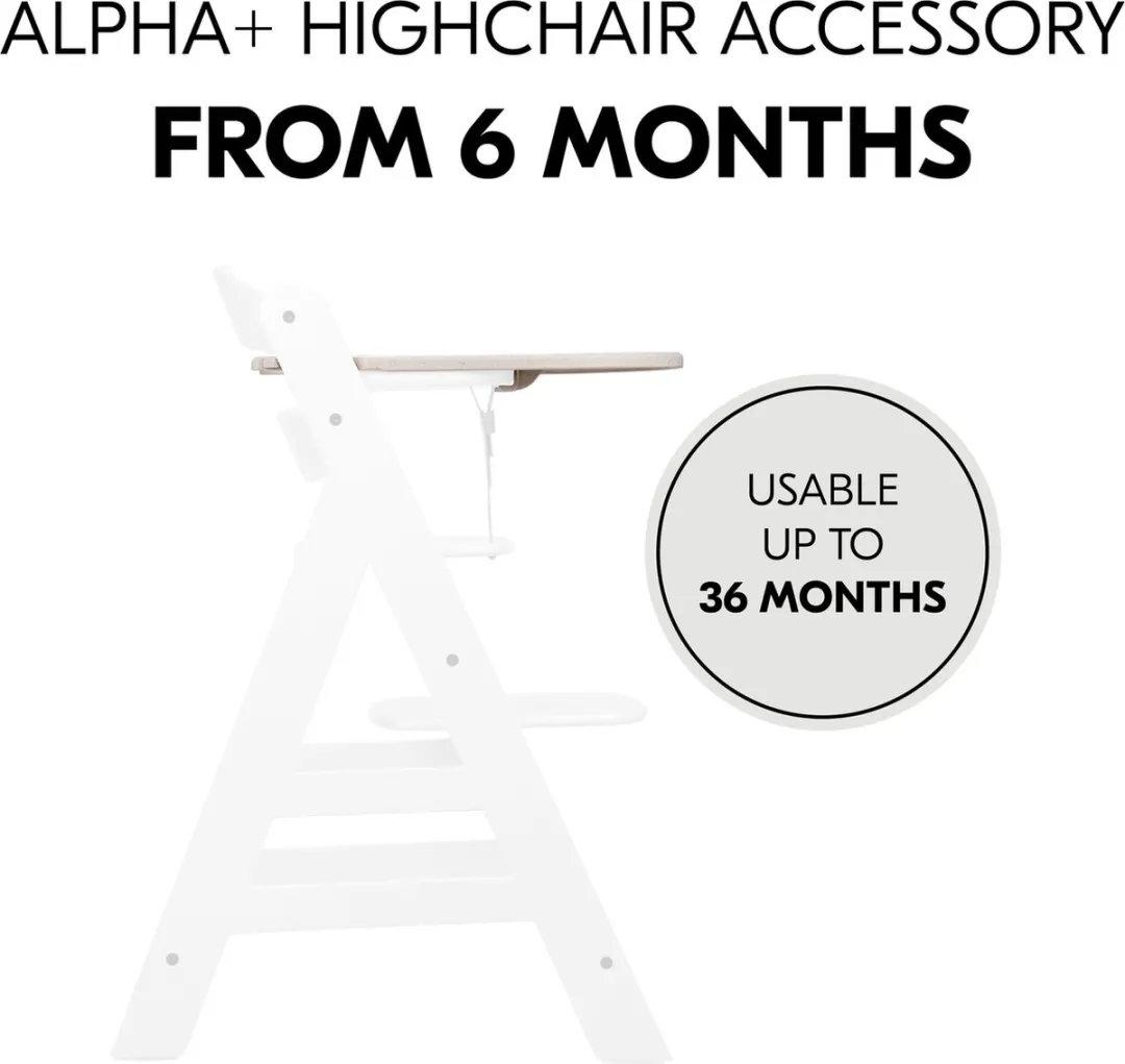 Hauck Alpha Click Tray - dienblad voor kinderstoel - Speckle Beige