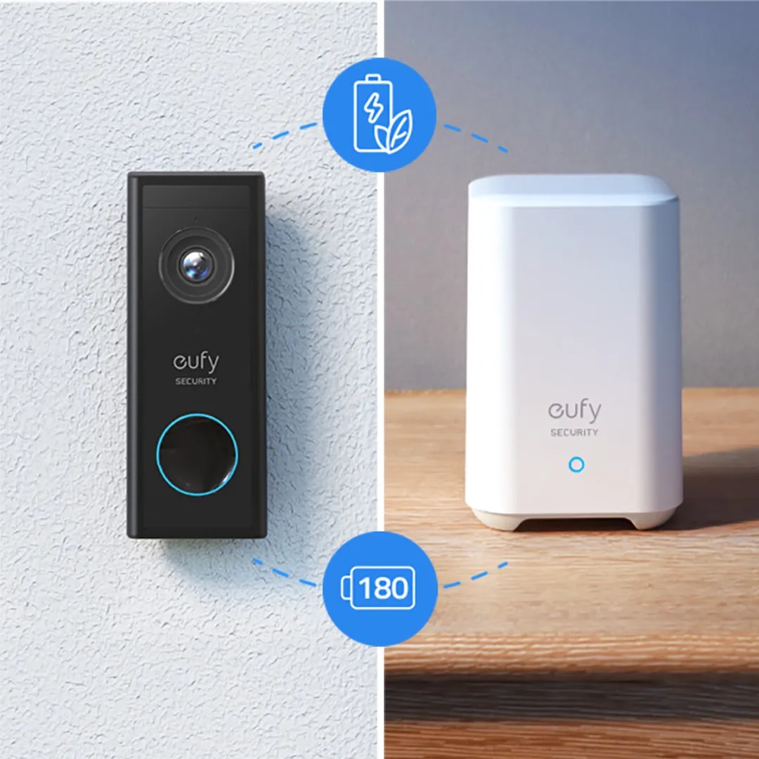 Eufy 2K Videodeurbel E8210 Bundel - Met Homebase