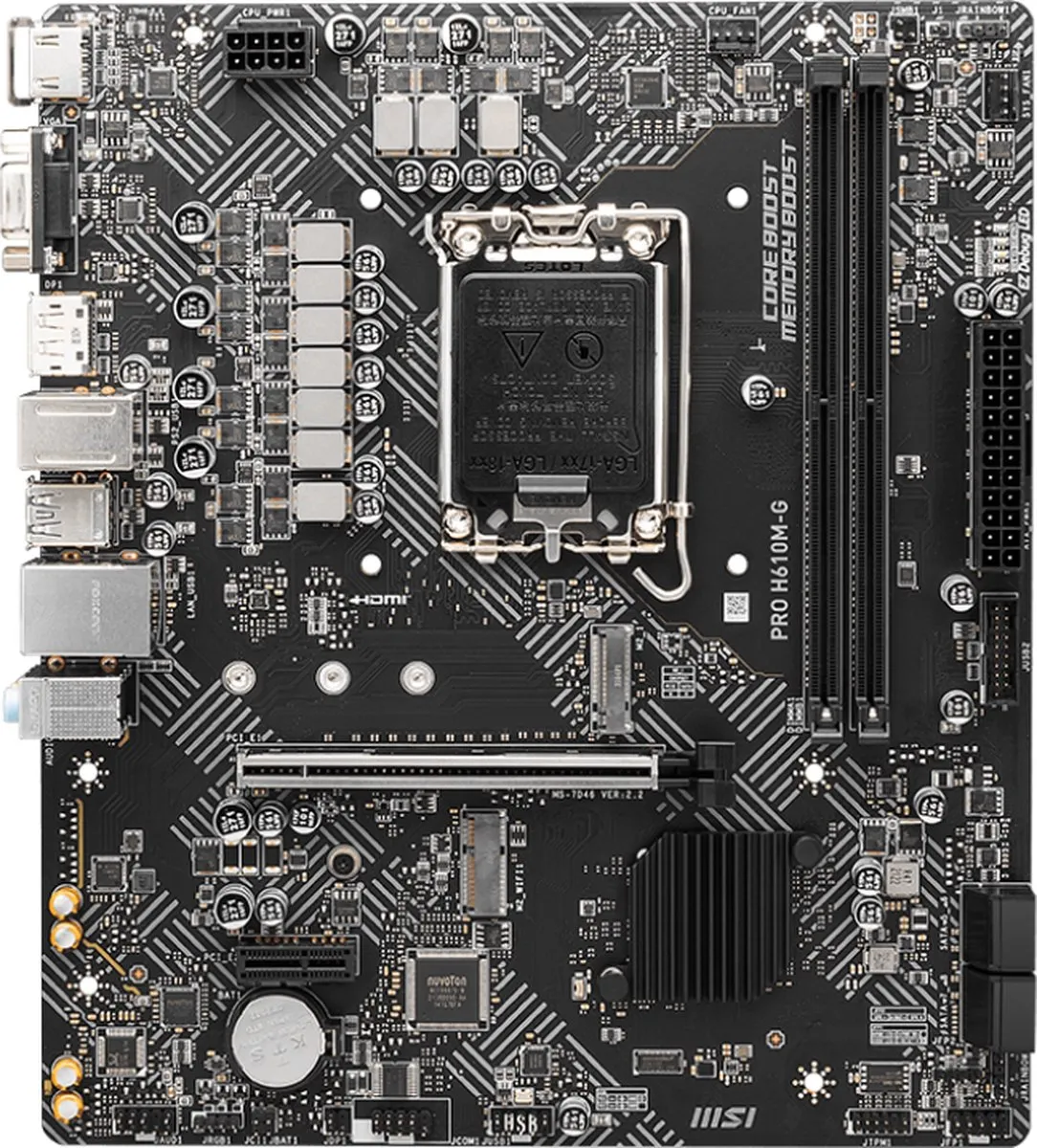 MSI PRO H610M-G Moederbord - Socket LGA 1700