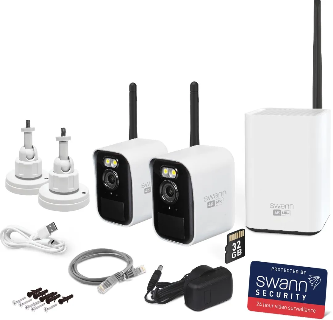 Swann MaxRanger4K Mini MRMINISD2-EU Buitencamera 2 Stuks - 4K - Wi-Fi HaLow - Wit