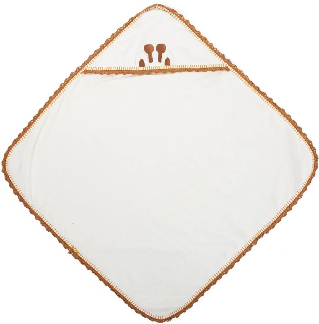 Childhome Baby Badcape & Washandje 80x80cm - Jersey Ecru